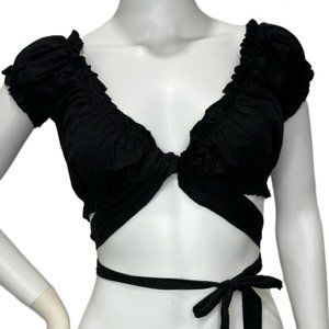 Adika Black Warp Top